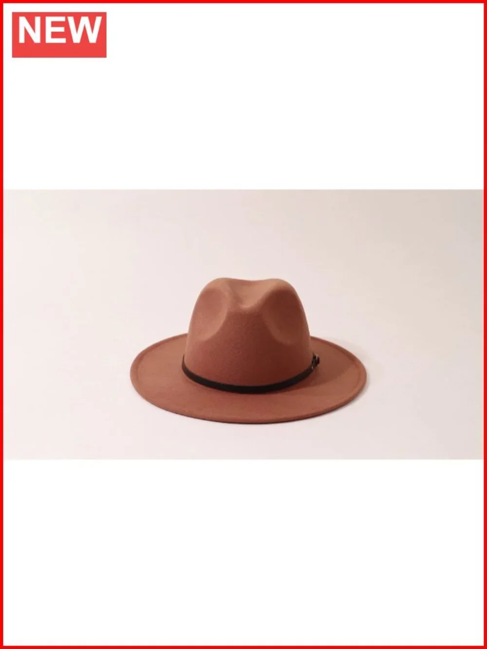 Women's Fedora Hat with Belt Buckle - Adjustable Cotton Blend Trilby,
